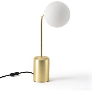 Tafellamp in opaline glas, Moricio LA REDOUTE INTERIEURS. Metaal materiaal. Maten één maat. Wit kleur