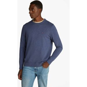 Trui met ronde hals in katoen TOMMY HILFIGER. Katoen materiaal. Maten L. Blauw kleur