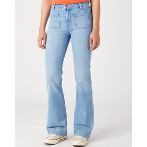 Flare jeans, standaard taille WRANGLER. Denim materiaal. Maten Maat 28 (US) - Lengte 30. Blauw kleur