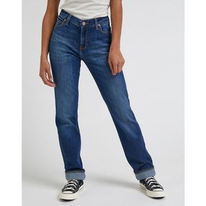 Rechte jeans Marion Straight, standaard taille LEE. Denim materiaal. Maten Maat 27 (US) - Lengte 31. Blauw kleur