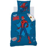 Spider Man Dekbedovertrek, Avengers - 140 x 200 cm + 63 x 63 cm - Katoen