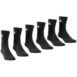 Set van 6 paar hoge sokken adidas Performance. Katoen materiaal. Maten L. Zwart kleur