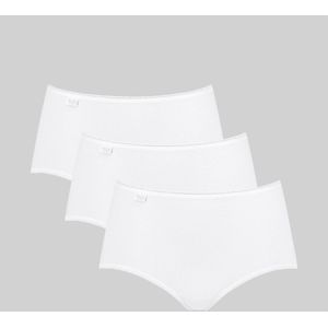 Set van 3 midi slips 24/7 Cotton SLOGGI. Katoen materiaal. Maten 50 FR - 48 EU. Wit kleur