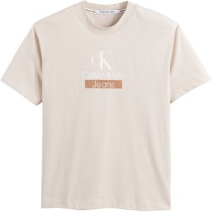 T-shirt met ronde hals en korte mouwen Archival CALVIN KLEIN JEANS. Katoen materiaal. Maten XXL. Beige kleur