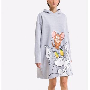 Lange, zachte hoodie  Tom & Jerry TOM&JERRY. Katoen materiaal. Maten M. Grijs kleur