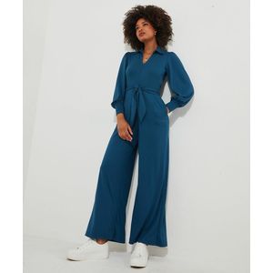 Jumpsuit met lange mouwen JOE BROWNS. Viscose materiaal. Maten 38 FR - 36 EU. Blauw kleur