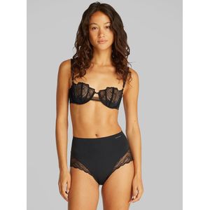 Slip met hoge taille, Sensual Stretch Lace CALVIN KLEIN UNDERWEAR. Polyamide materiaal. Maten XXL. Zwart kleur