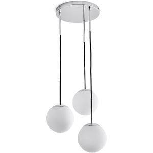 Tros hanglamp in metaal en opaline, Theide LA REDOUTE INTERIEURS. Metaal materiaal. Maten één maat. Grijs kleur