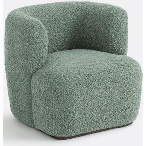Fauteuil in bouclette, Nidou LA REDOUTE INTERIEURS. Bouclette materiaal. Maten één maat. Blauw kleur