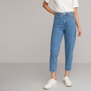 Mom jeans, hoge taille LA REDOUTE COLLECTIONS. Denim materiaal. Maten 48 FR - 46 EU. Blauw kleur
