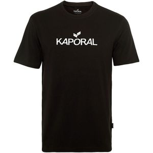 T-shirt logo Leres KAPORAL. Bio katoen materiaal. Maten L. Zwart kleur