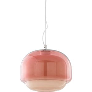 Hanglamp in gekleurd glas Ø30,5 cm, Kinoko LA REDOUTE INTERIEURS. Glas materiaal. Maten één maat. Roze kleur