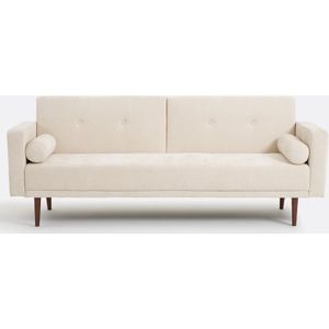 Tuske - Slaapbank - Beige - Chenille - Omvormbaar, Clic-Clac Type