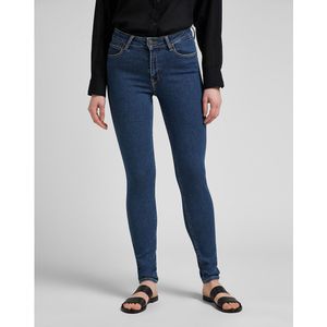 Skinny jeans Foreverfit, hoge taille LEE. Denim materiaal. Maten Maat 24 (US) - Lengte 31. Blauw kleur