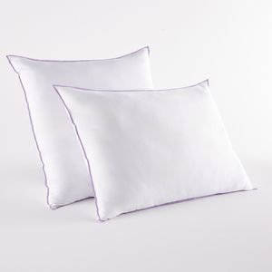 Set van 2 zachte, synthetische hoofdkussens LA REDOUTE INTERIEURS.  materiaal. Maten 2 x 60 x 60 cm. Violet kleur