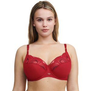 Omsluitende BH Mystic Dream CHANTELLE. Kant materiaal. Maten 100B FR - 85B EU. Rood kleur