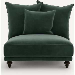 Zetel in fluweel, Lazare AM.PM. Fluweel materiaal. Maten 1-zit. Groen kleur