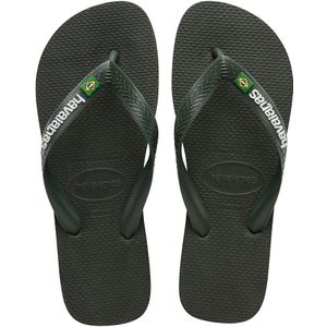 Slippers Brazil Logo HAVAIANAS. Rubber materiaal. Maten 45/46. Groen kleur