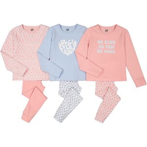 Set van 3 pyjamas in katoen, luipaardprint LA REDOUTE COLLECTIONS. Katoen materiaal. Maten 5 jaar - 108 cm. Roze kleur