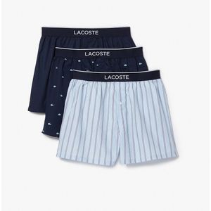 Set van 3 boxershorts in katoen LACOSTE. Katoen materiaal. Maten S. Blauw kleur