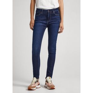 Skinny jeans Regent, hoge taille PEPE JEANS. Denim materiaal. Maten Maat 27 (US) - Lengte 32. Blauw kleur