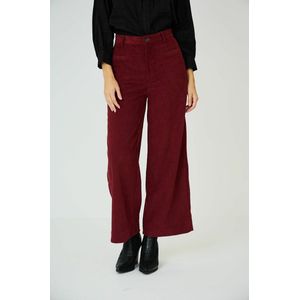 Wijde broek SEE U SOON. Polyester materiaal. Maten 38 FR - 36 EU. Rood kleur