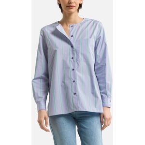 Gestreepte blouse met ronde hals en lange mouwen Thalie SOEUR. Katoen materiaal. Maten 42 FR - 40 EU. Roze kleur