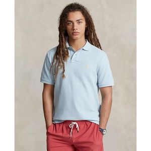 Polo Custom Slim Fit in piqué tricot POLO RALPH LAUREN. Katoen materiaal. Maten XXL. Blauw kleur