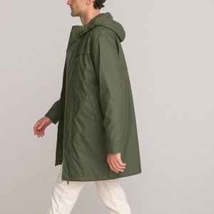 Halflange parka met opstaande kraag LA REDOUTE COLLECTIONS. Katoen materiaal. Maten 3XL. Groen kleur