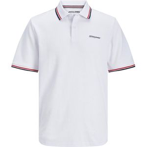 Polo tipped met logo JACK & JONES. Katoen materiaal. Maten XXL. Wit kleur