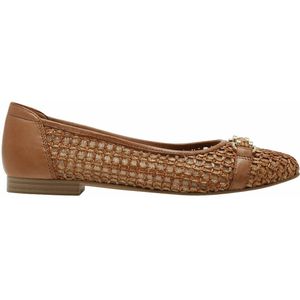 Ballerina's met ajour TAMARIS. Leer materiaal. Maten 39. Kastanje kleur