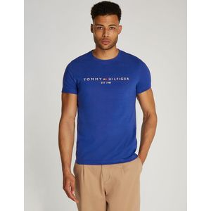 T-shirt met ronde hals en Tommy logo TOMMY HILFIGER. Katoen materiaal. Maten XL. Blauw kleur