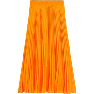 Lange pliss�érok LA REDOUTE COLLECTIONS. Polyester materiaal. Maten 48 FR - 46 EU. Oranje kleur
