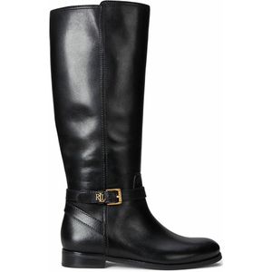 Platte leren laarzen Brooke LAUREN RALPH LAUREN. Leer materiaal. Maten 38. Zwart kleur