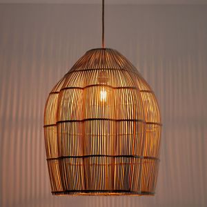 Hanglamp in rotan Ø50 cm, Dankia LA REDOUTE INTERIEURS. Rotan materiaal. Maten één maat. Beige kleur