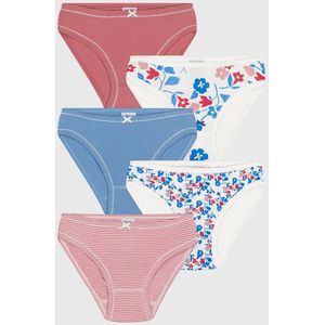 Set van 5 slips PETIT BATEAU. Katoen materiaal. Maten 12 jaar - 150 cm. Roze kleur