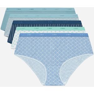 Set van 5 boxershorts pockets coton DIM. Katoen materiaal. Maten 36/38 FR - 34/36 EU. Blauw kleur