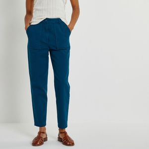 Strakke broek, standaard taille LA REDOUTE COLLECTIONS. Katoen materiaal. Maten 44 FR - 42 EU. Blauw kleur