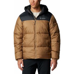 Korte donsjas, winter COLUMBIA. Polyester materiaal. Maten XXL. Kastanje kleur