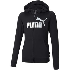 Sweater met rits en kap PUMA. Katoen materiaal. Maten 16 jaar - 162 cm. Zwart kleur