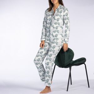 Pyjama met lange mouwen in jersey Inha MELISSA BROWN. Katoen materiaal. Maten S. Groen kleur