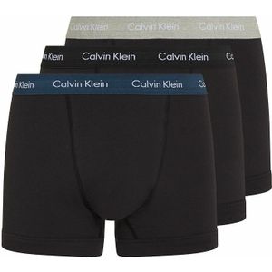 Set van 3 boxershorts in stretchkatoen CALVIN KLEIN UNDERWEAR. Katoen materiaal. Maten XL. Zwart kleur