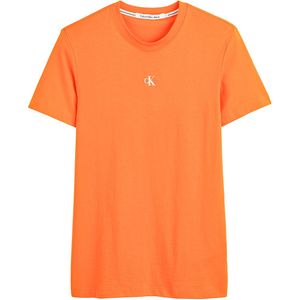 T-shirt met ronde hals en logo in het midden CALVIN KLEIN JEANS. Katoen materiaal. Maten S. Oranje kleur