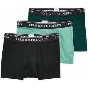 Set van 3 effen boxershorts POLO RALPH LAUREN. Katoen materiaal. Maten M. Groen kleur