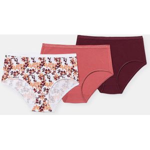 Set van 3 midi-slips in biologisch katoen PLAYTEX. Katoen materiaal. Maten 50 FR - 48 EU. Violet kleur