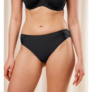 Braziliaanse slip Amourette TRIUMPH. Polyamide materiaal. Maten 46 FR - 44 EU. Zwart kleur