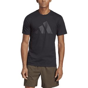 T-shirt met ronde hals en korte mouwen adidas Performance. Polyester materiaal. Maten XXL. Zwart kleur