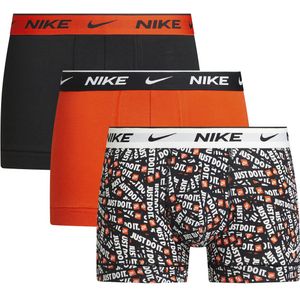 Set van 3 boxershorts everyday, stretch katoen NIKE. Katoen materiaal. Maten M. Zwart kleur