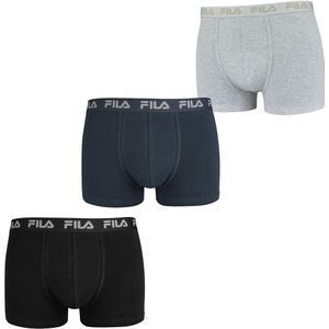 Set van 3 boxershorts met ton sur ton tailleband FILA. Katoen materiaal. Maten L. Grijs kleur