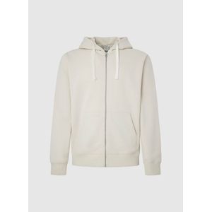 Zip-up Hoodie PEPE JEANS. Katoen materiaal. Maten XXL. Wit kleur